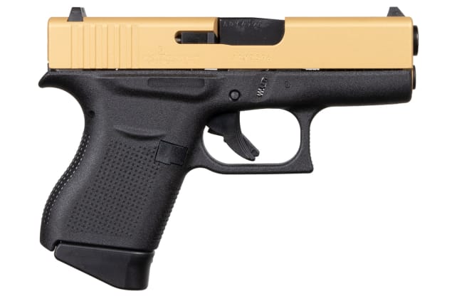 Handguns Apollo Custom|Glock 43 USA 9MMLUGER GLK 43 9MM 6RD GOLD SLIDE